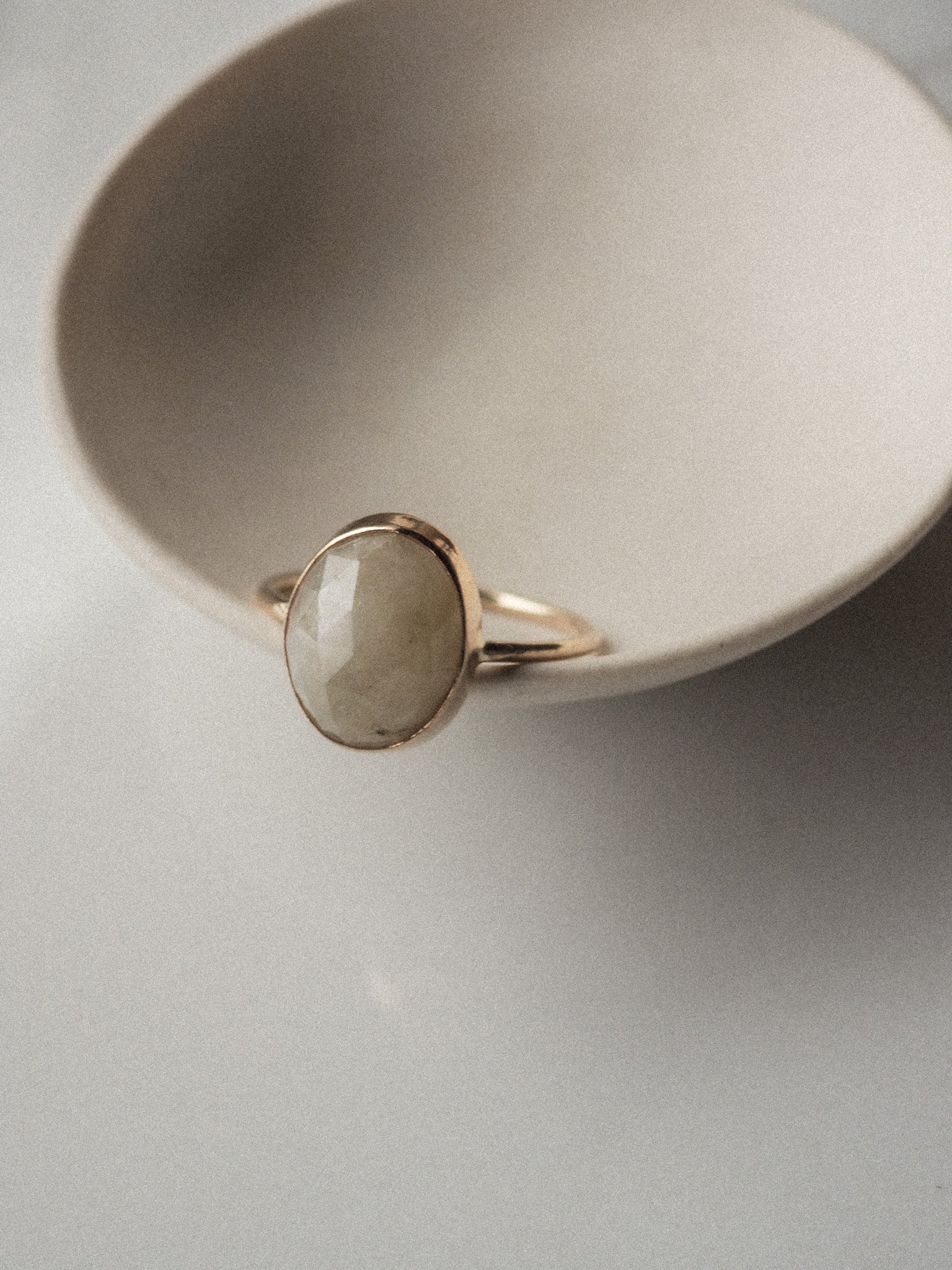 beige oval sapphire ring - hart & stone jewelry