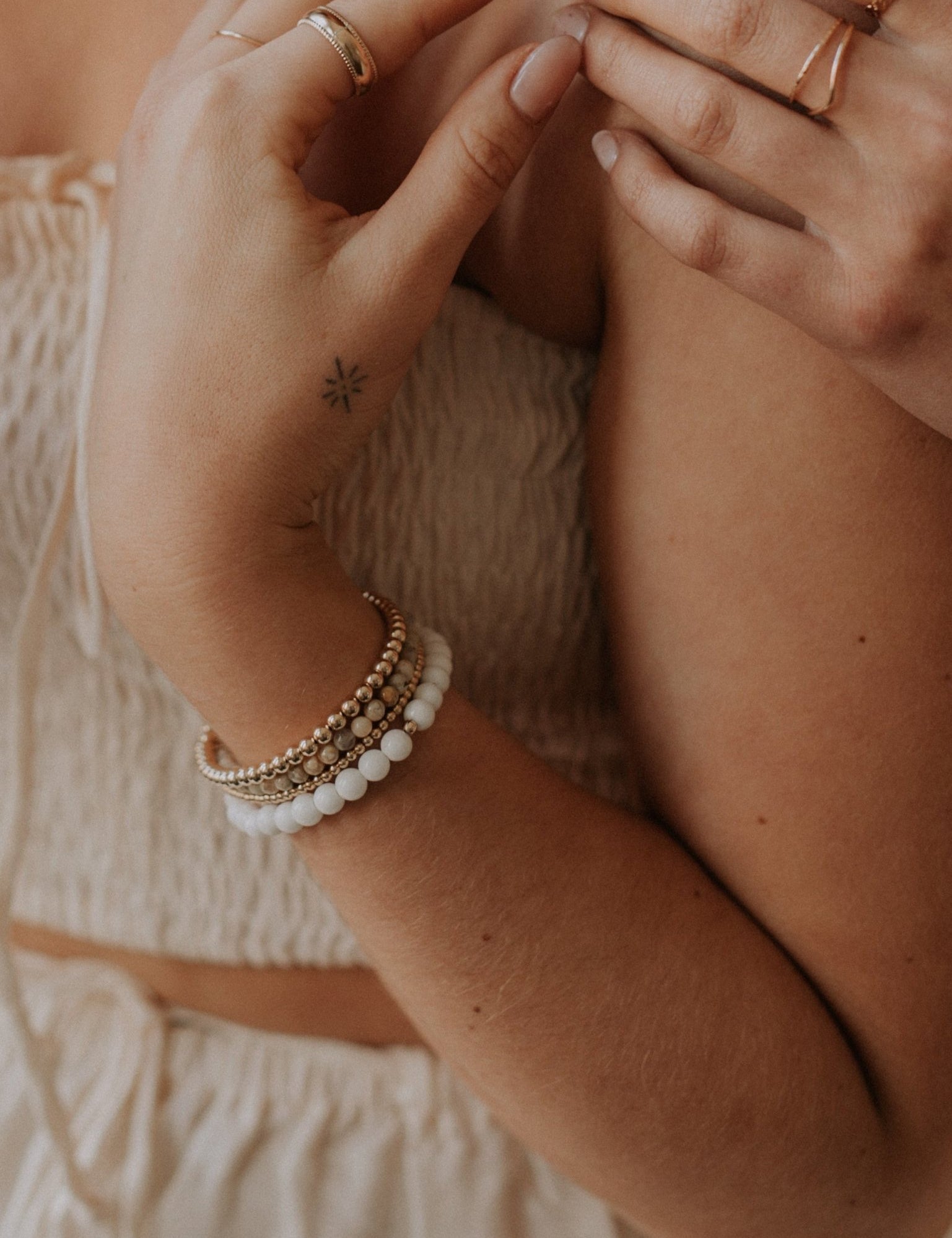 White marble bracelet - hart & stone jewelry